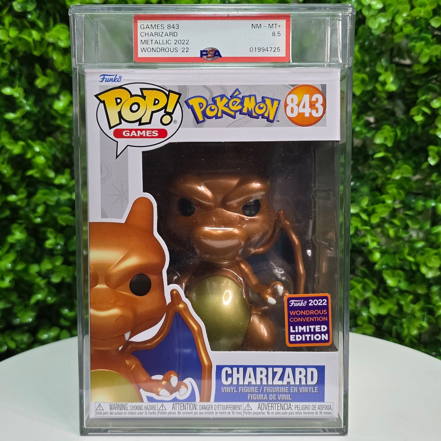 Charizard Metallic - WONDROUS UNRELEASED - PSA 8.5 - POKEMON