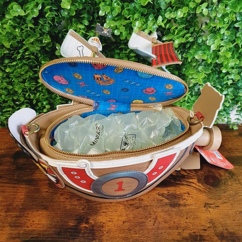 One Piece Thousand Sunny Ship Figural Crossbody Bag - LOUNGEFLY