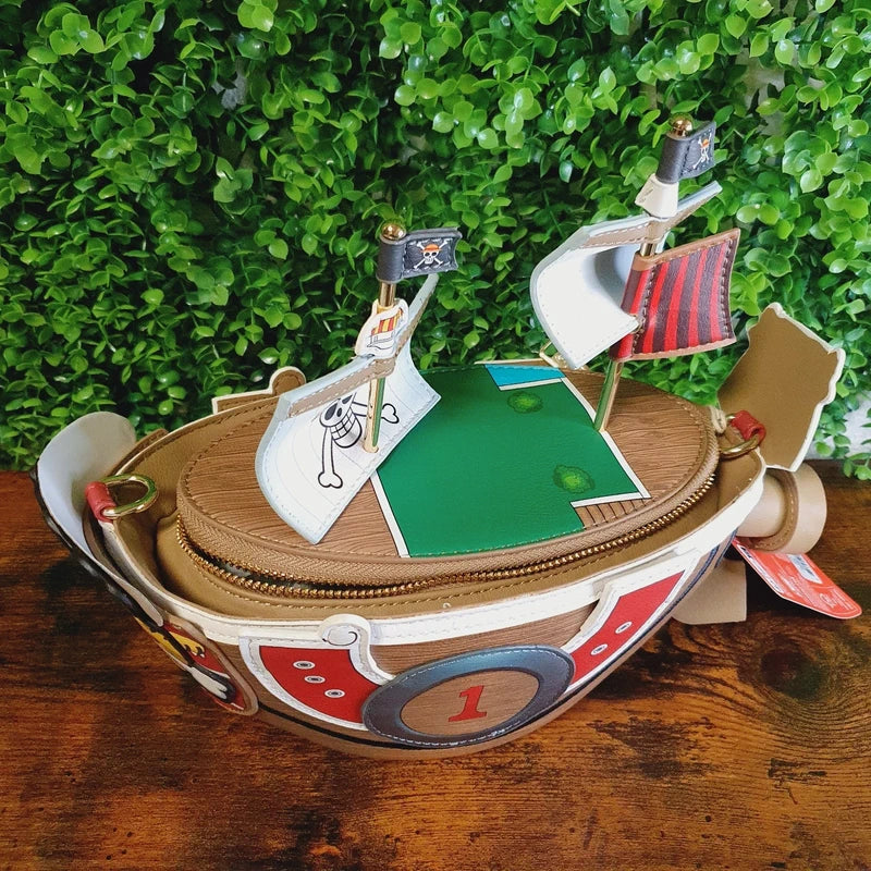 One Piece Thousand Sunny Ship Figural Crossbody Bag - LOUNGEFLY