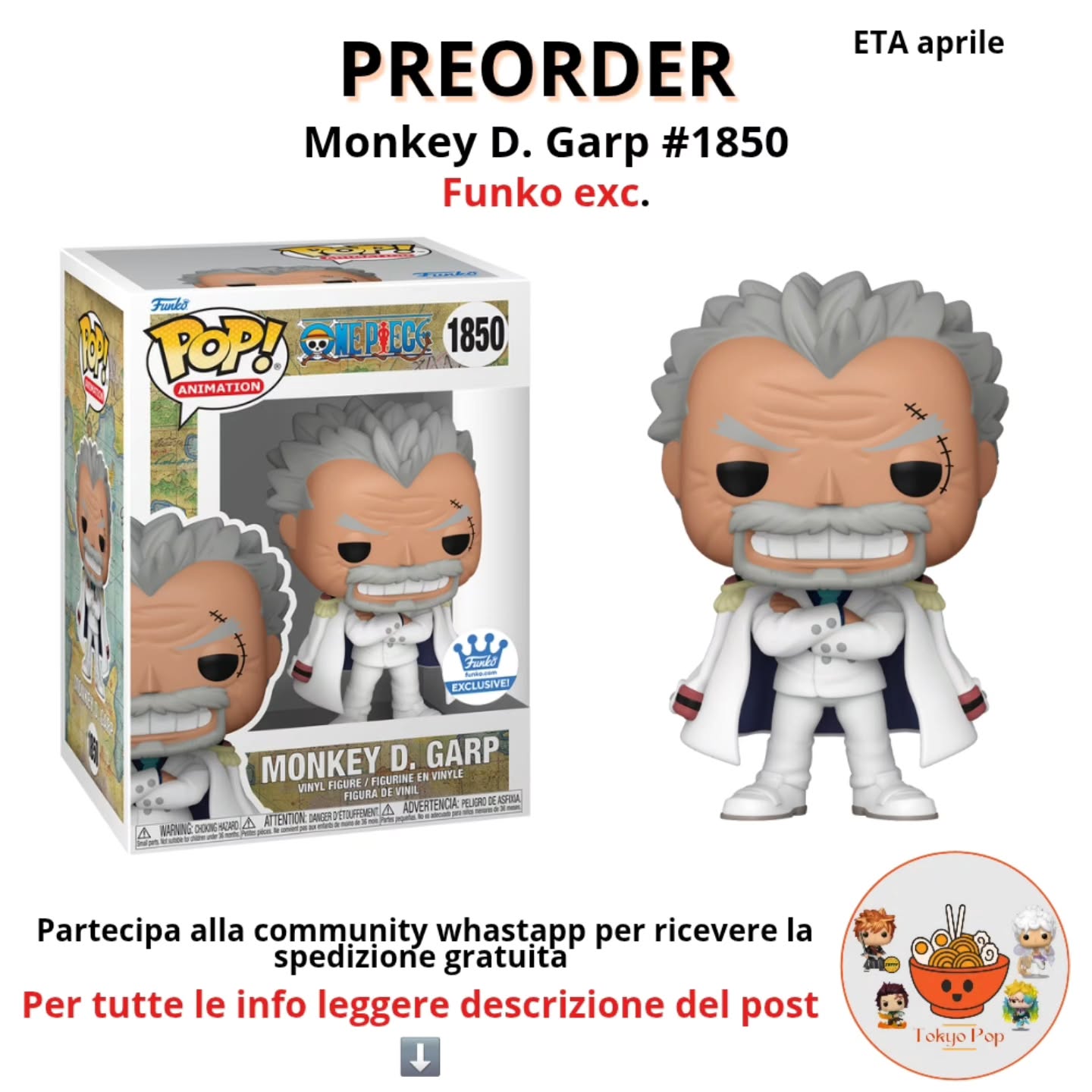 Monkey D. Garp #1850 - Funko Ex