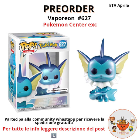 Vaporeon #627 - pokemon center Exc