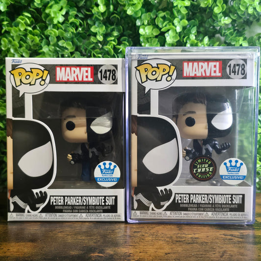 Peter Parker/Symbiote Suit (BUNDLE) (GLOW) - Funko exc. - MARVEL