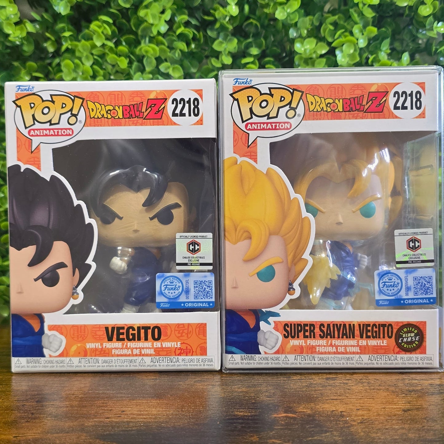 Vegito + Super Saiyan Vegito (chase GLOW)- Chalice PR exc. - DRAGON BALL Z