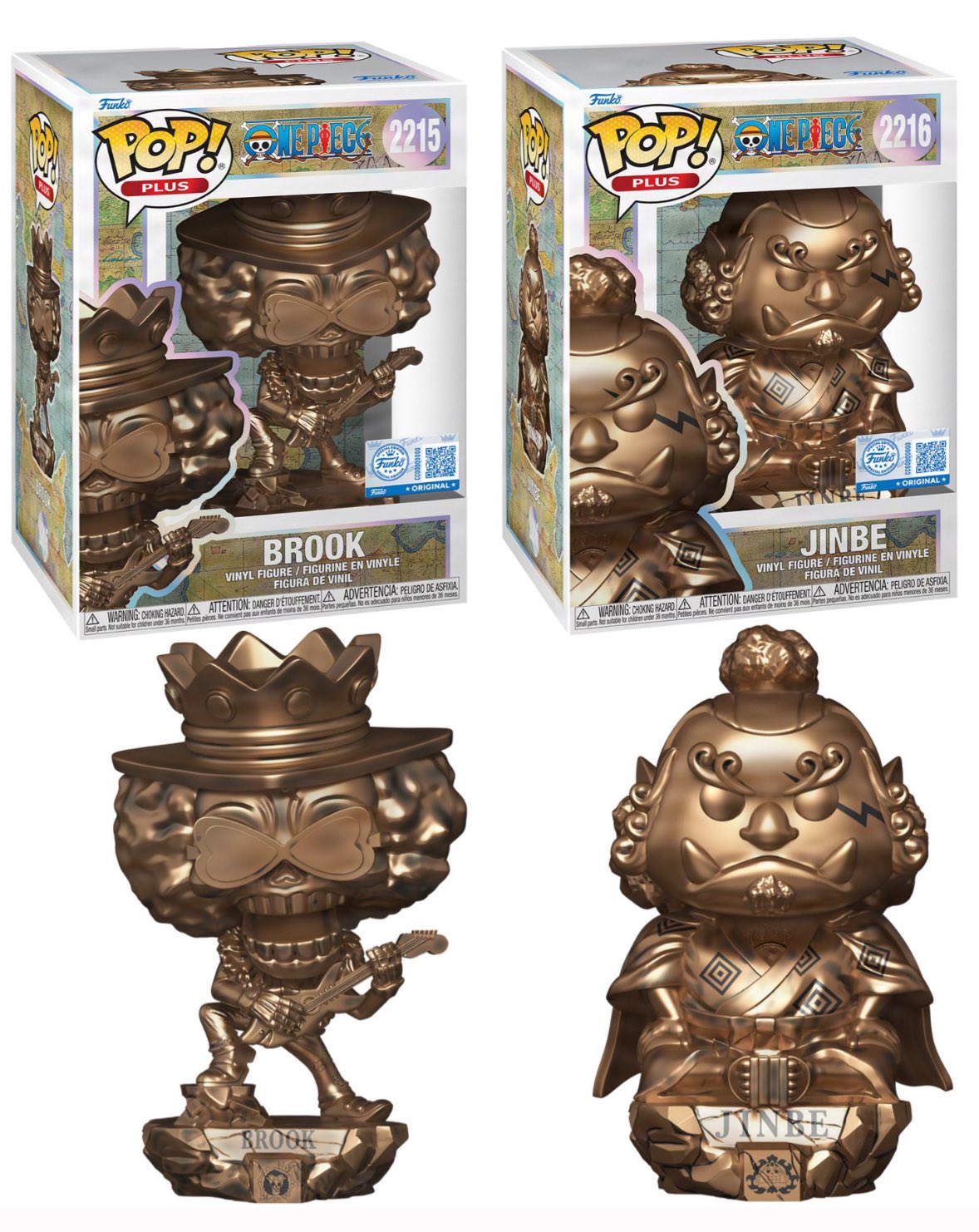 Brook #2215 (Bronze) + Jinbe #2216 (Bronze) - Funko Exc
