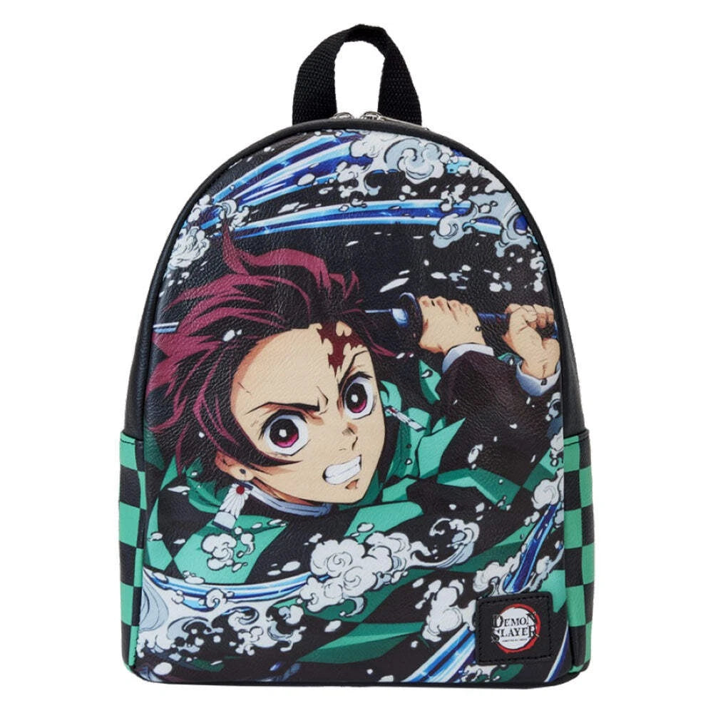 Demon Slayer Tanjiro Checkerboa Mini Backpack - DEMON SLAYER - LOUNGEFLY