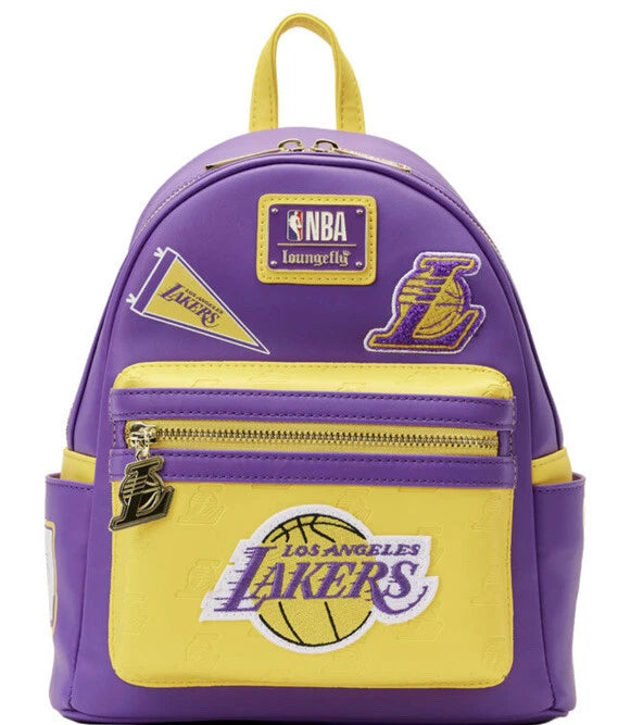 Los Angeles Lakers Patch Icons Mini Backpack - NBA - LOUNGEFLY