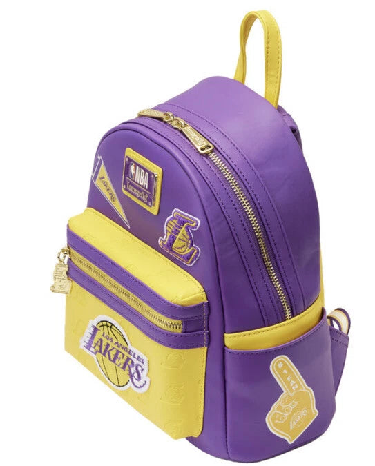 Los Angeles Lakers Patch Icons Mini Backpack - NBA - LOUNGEFLY